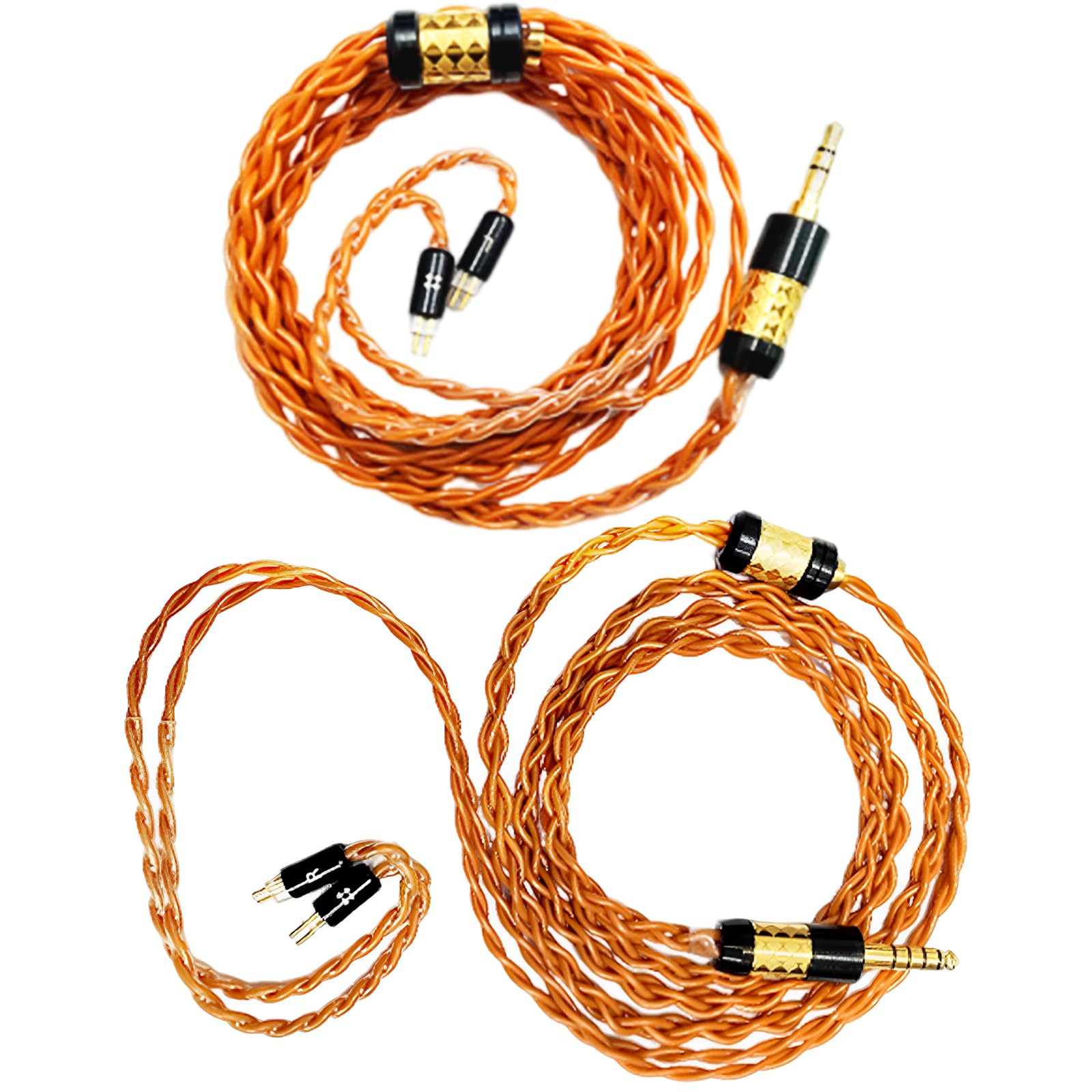 Litz Structure Aurphone Cable Actualizado 3.5 Mm/4.4 Mm Adaptador Balanceado Cambre para Calidad Sonido Transparente