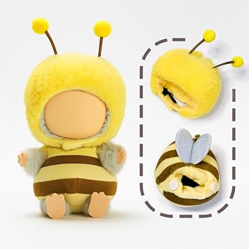 17cm Doll Clothes Fluffy & Cute Outfits for Designer Dolls | Soft Costumes - Bumblebee
