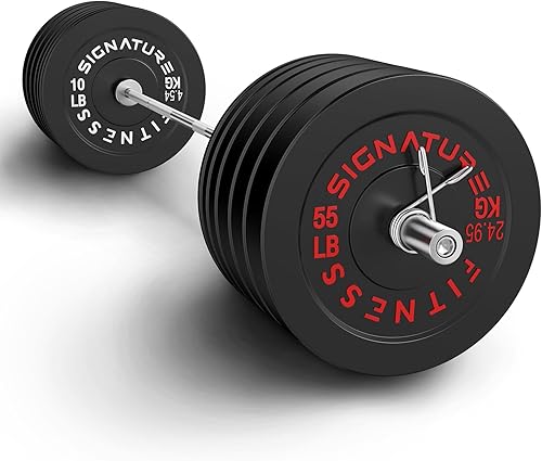 Miniatura 29 de Juego de placas olímpicas de amortiguación Fitvids, placas de peso de 2" para entrenamiento de fuerza y levantamiento de pesas, París o juego o
