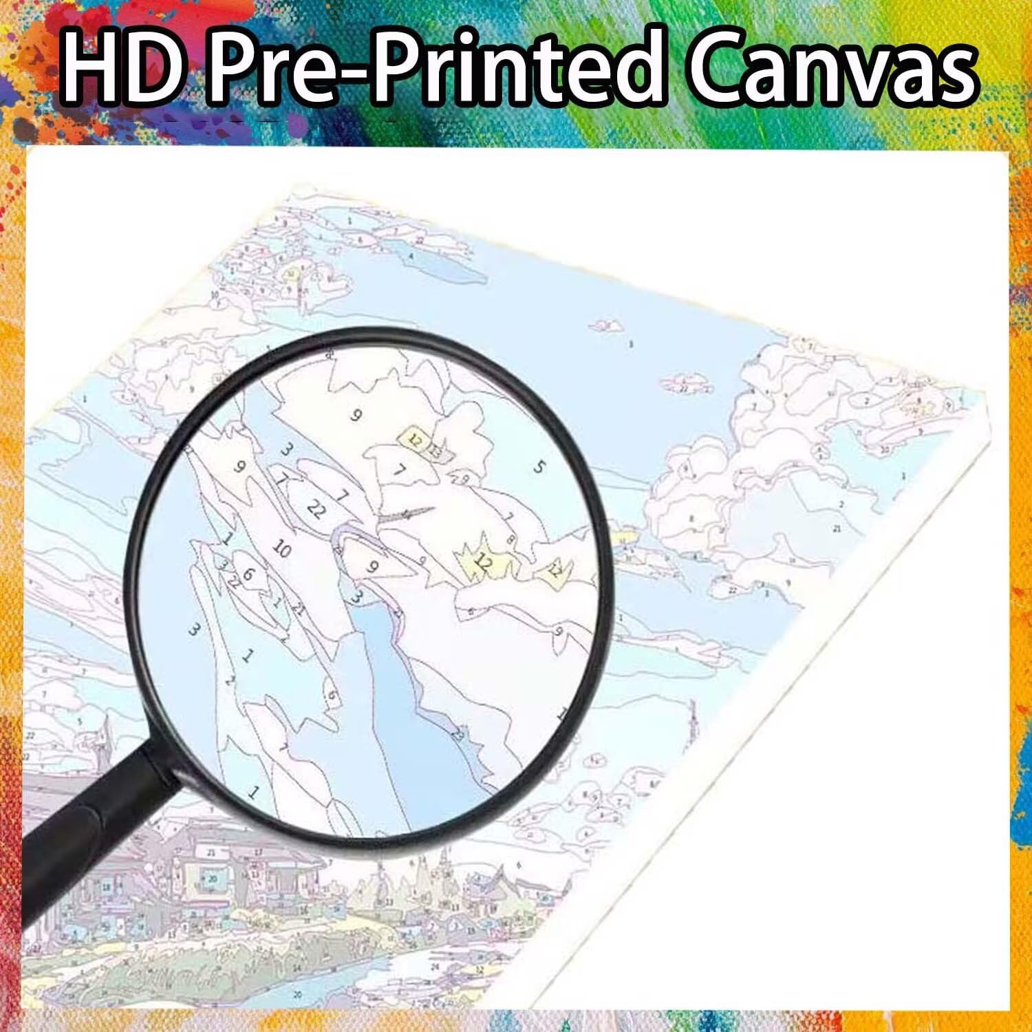 Malen Nach Zahlen erwachsene, DIY Malen Nach Zahlen Pferd Wiese, Paint by Numbers Set mit HD vorbedruckter Leinwand 3 Pinseln und Acrylfarben Home Haus Deko Geschenke für Frauen 90x120cm L0-838