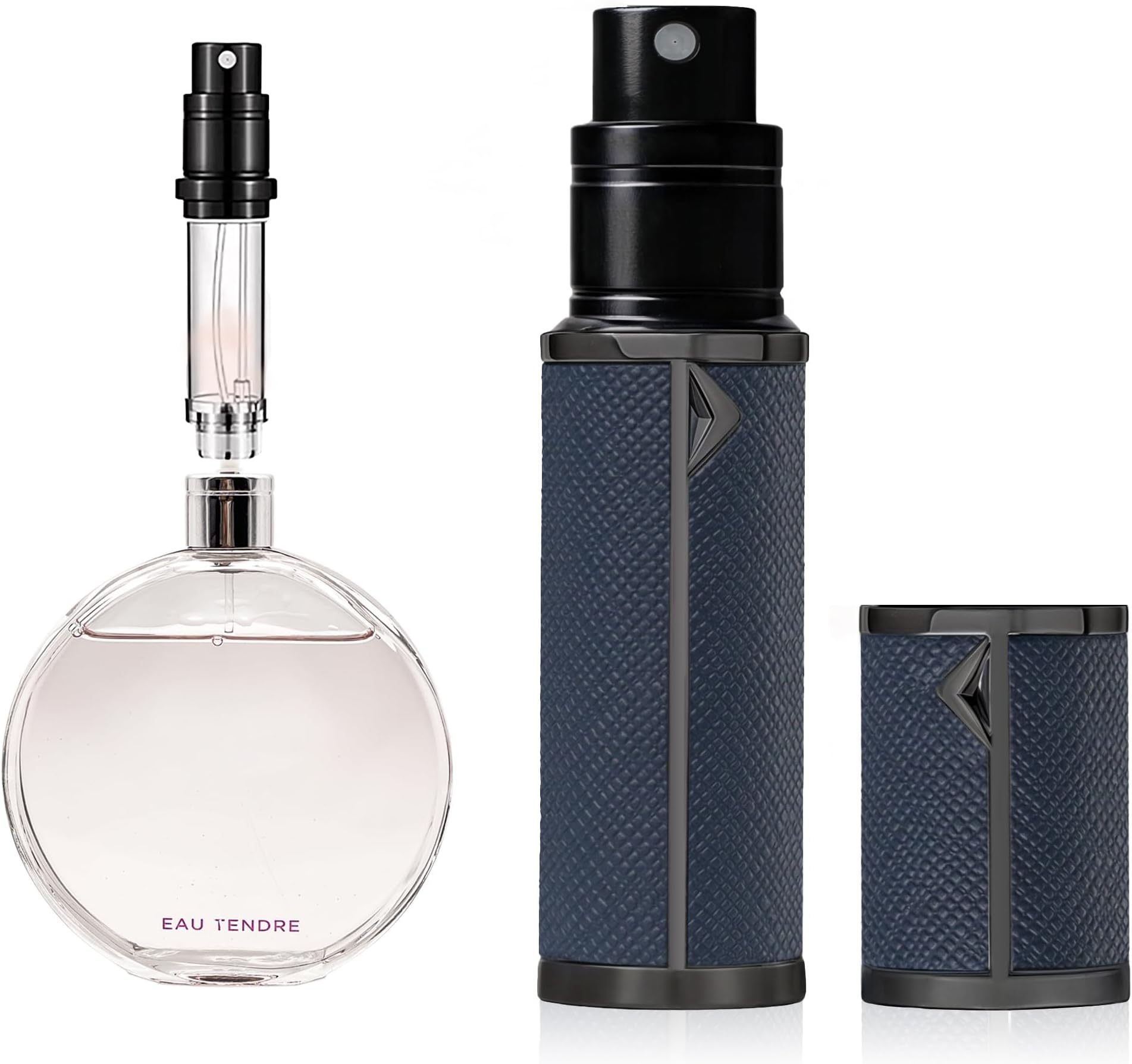 – AB00DB Perfume atomizer,Refillable Perfume Bottle, Pocket Cologne atomizer, Bottom Fill, Suitable for travel and vacation, birthday and anniversary,5ml(Deep blue 5ml)