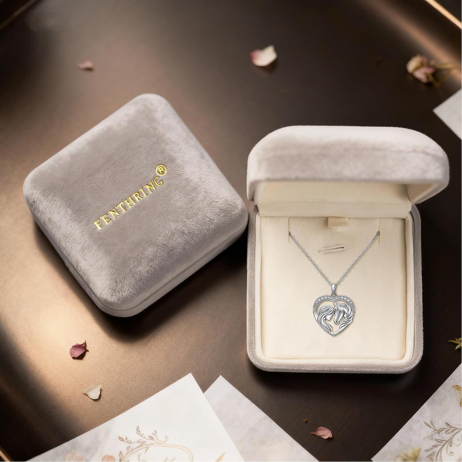 Fenthring Horse Necklace for Women 925 Sterling Silver Horse Pendant Necklace Heart Equestrian Mothers Day Lover Gifts - Image 6