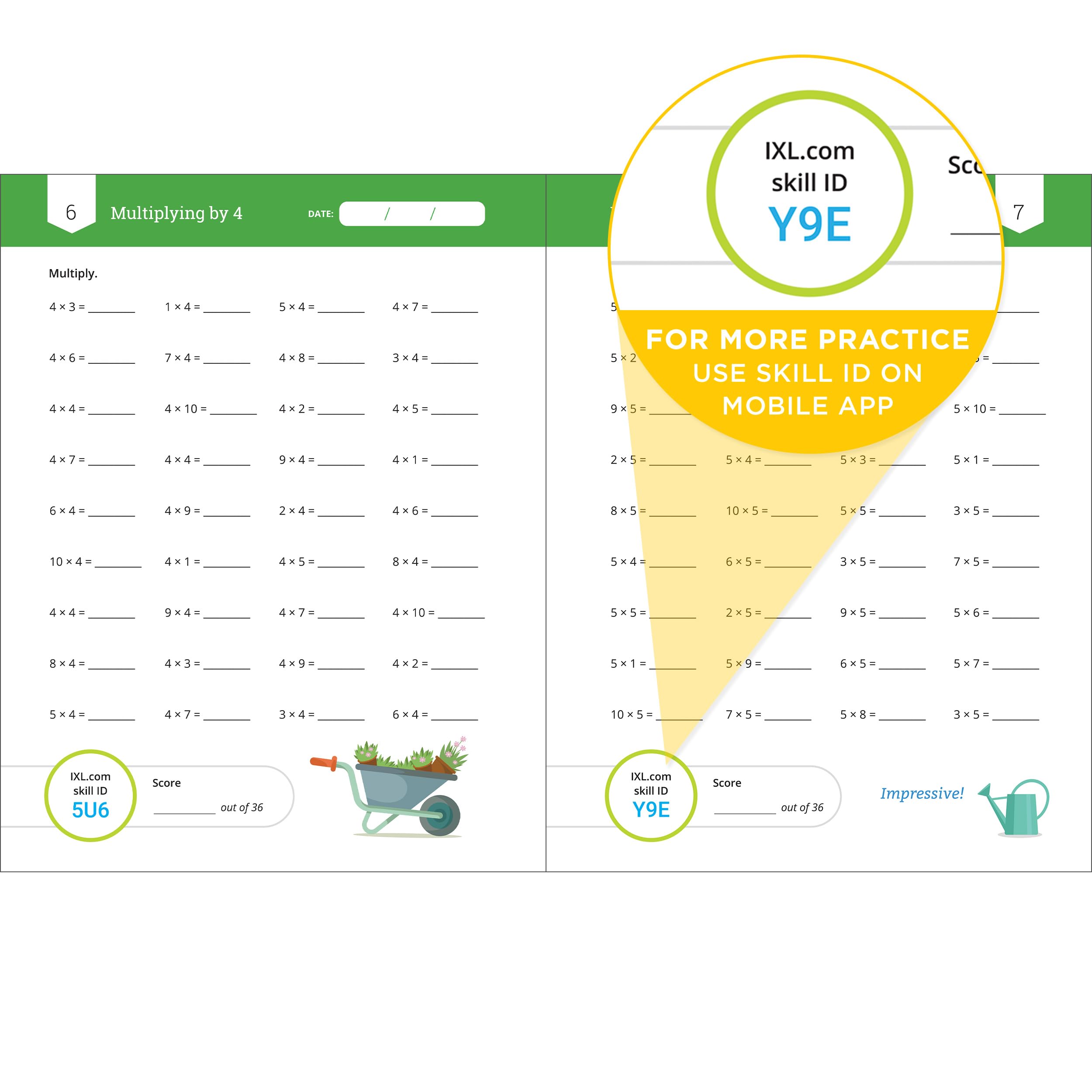 IXL Multiplication Facts & Fluency 3rd Grade Math Workbook, Mathematics Book for Kids Ages 8-9 Covering Times Table Facts up to 10x10, Multiplying by 11 and 12, and More - Image 5