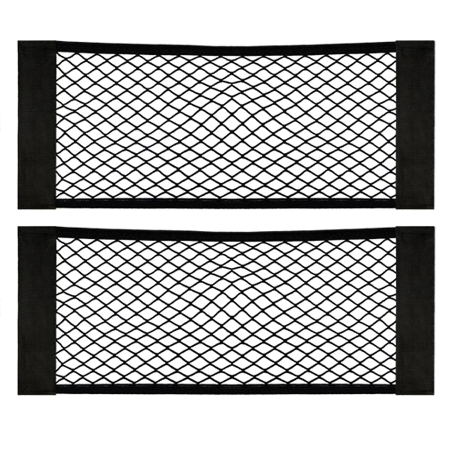 Soptrise 2 Pcs Car Boot Organiser Storage Net for Renault Twingo III/5-türer (AB Bj.2014), Trunk Organiser Pockets Elastic Cargo Mesh, Durable Boot Netting Pockets,60 * 25
