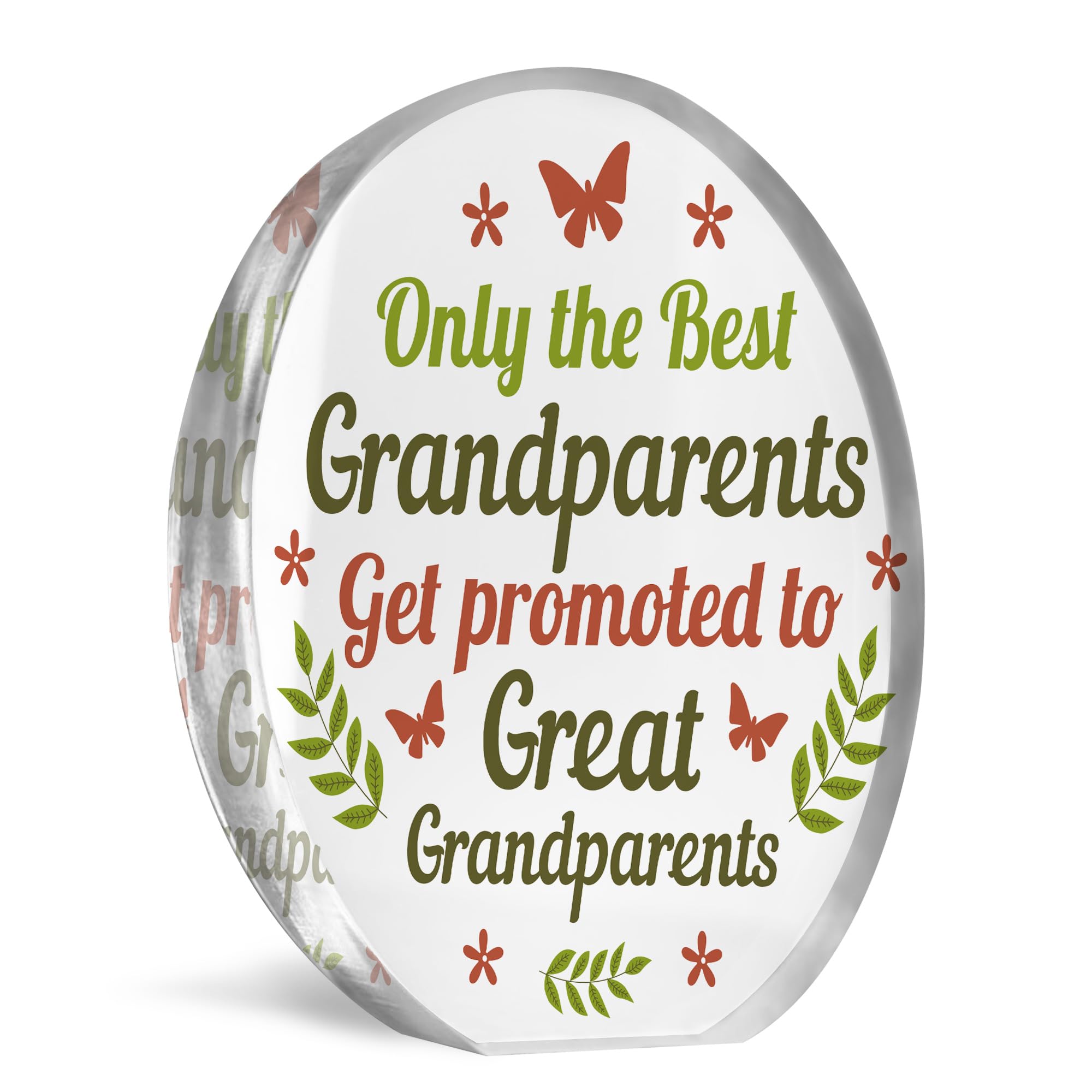 Red Ocean Baby Announcement Grandparents To Great Grandparent Gifts Acrylic Plaque, Grandma and Grandad Gifts, Pregnancy Announcement Gifts, Newborn Baby Keepsake Gifts