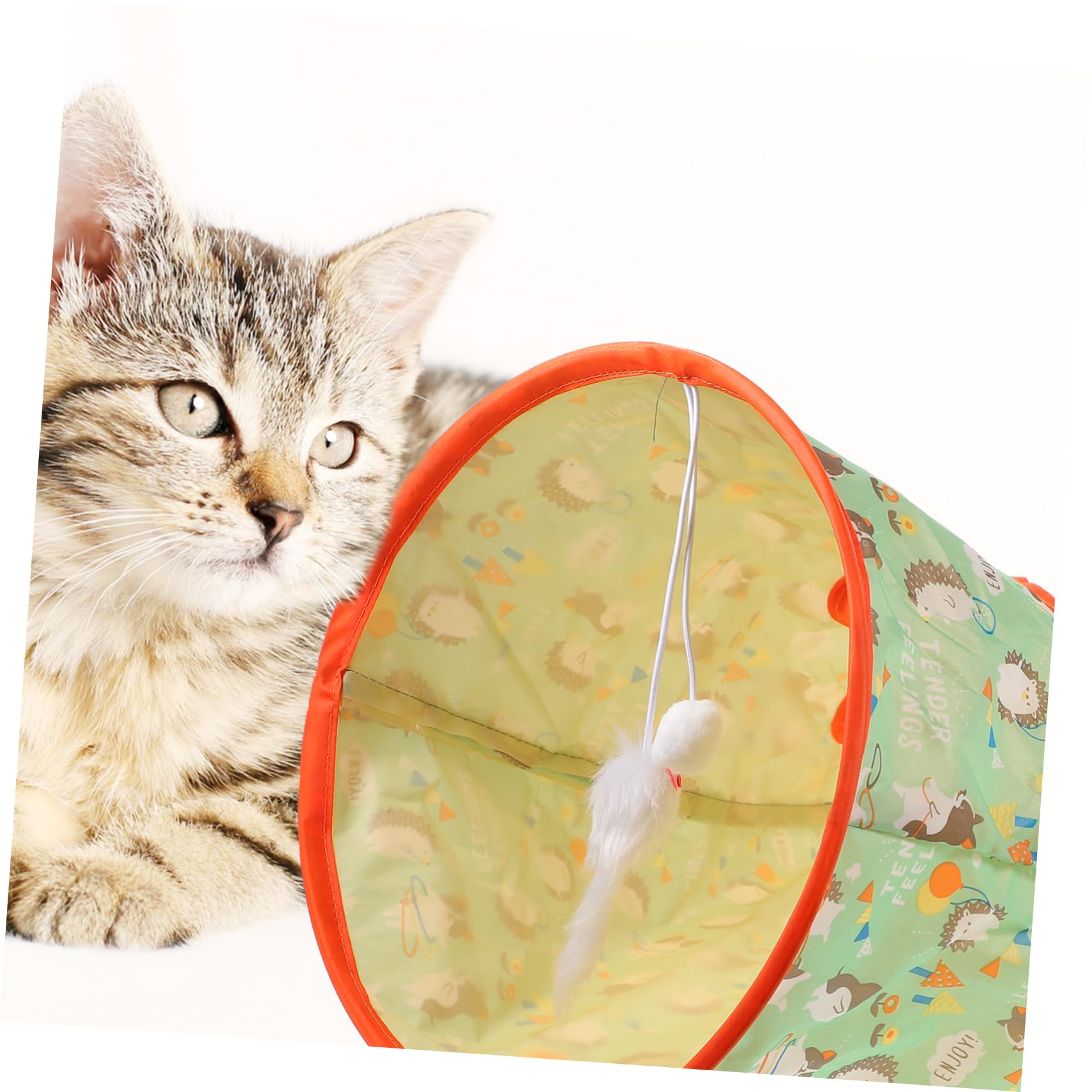 INOOMP 4stücke Cat Tunnel Spielzeug Für Katzen Faltbarer Katzentunnel Mit Plüschbällen Für Drinnen Und Draußen Fördert Bewegung Und Spielvergnügen Sicheres Versteck Für Ihre
