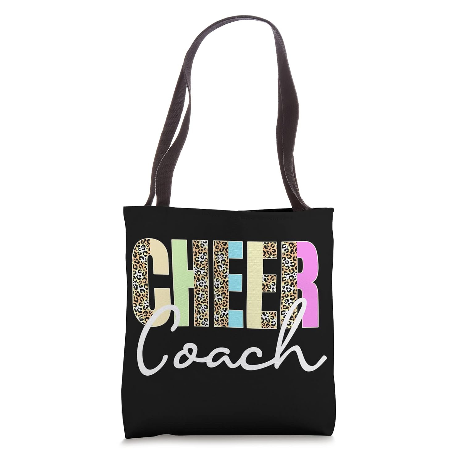 Cheer Coach Leopard Cheerleading Cute Cheer Coach Tote Bag