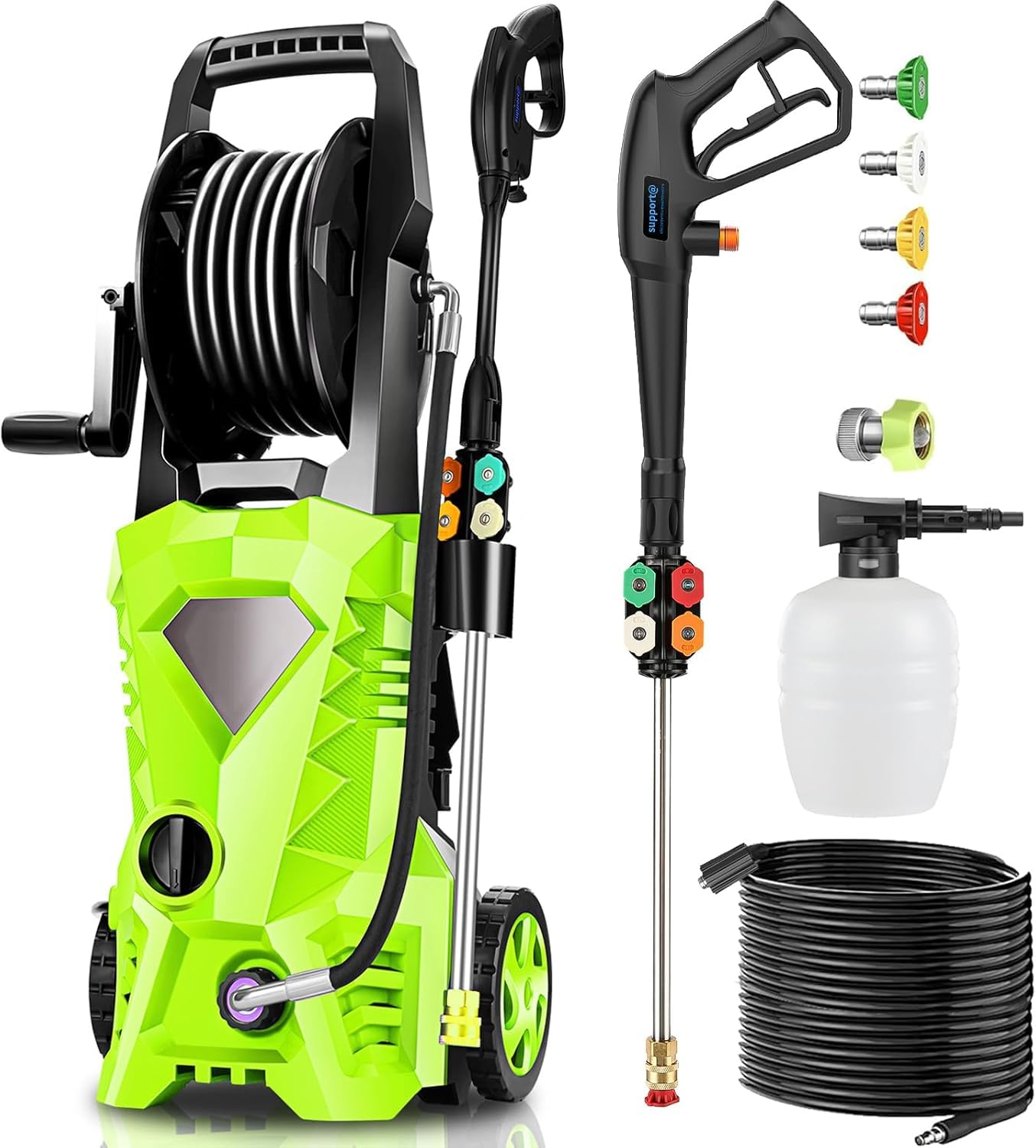 Imdot Electric Pressure Washer 5000 PSI 2.8 GPM High Power Washer with 4 Pressur...