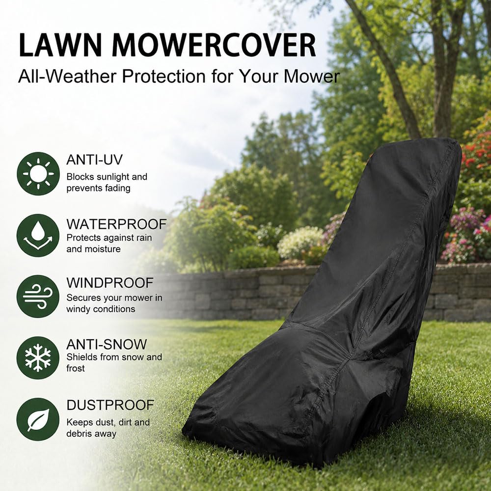 Funda para Cortacésped para Efco MR 48 TK MR 48 TBX, Cubierta Impermeable para Cortacésped Oxford 210D Exterior