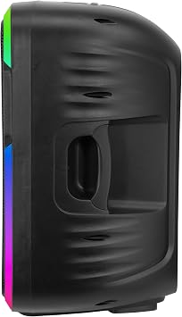 IQ Sound IQ-4715DJBT 15-inch Portable Bluetooth Speaker w/ True Wireless Stereo, LED Light Show, FM Radio, Tripod, Mic, SD/USB/AUX/Mic Input, Rechargeable Battery, EQ Controls, 80W Power, Carry Handle