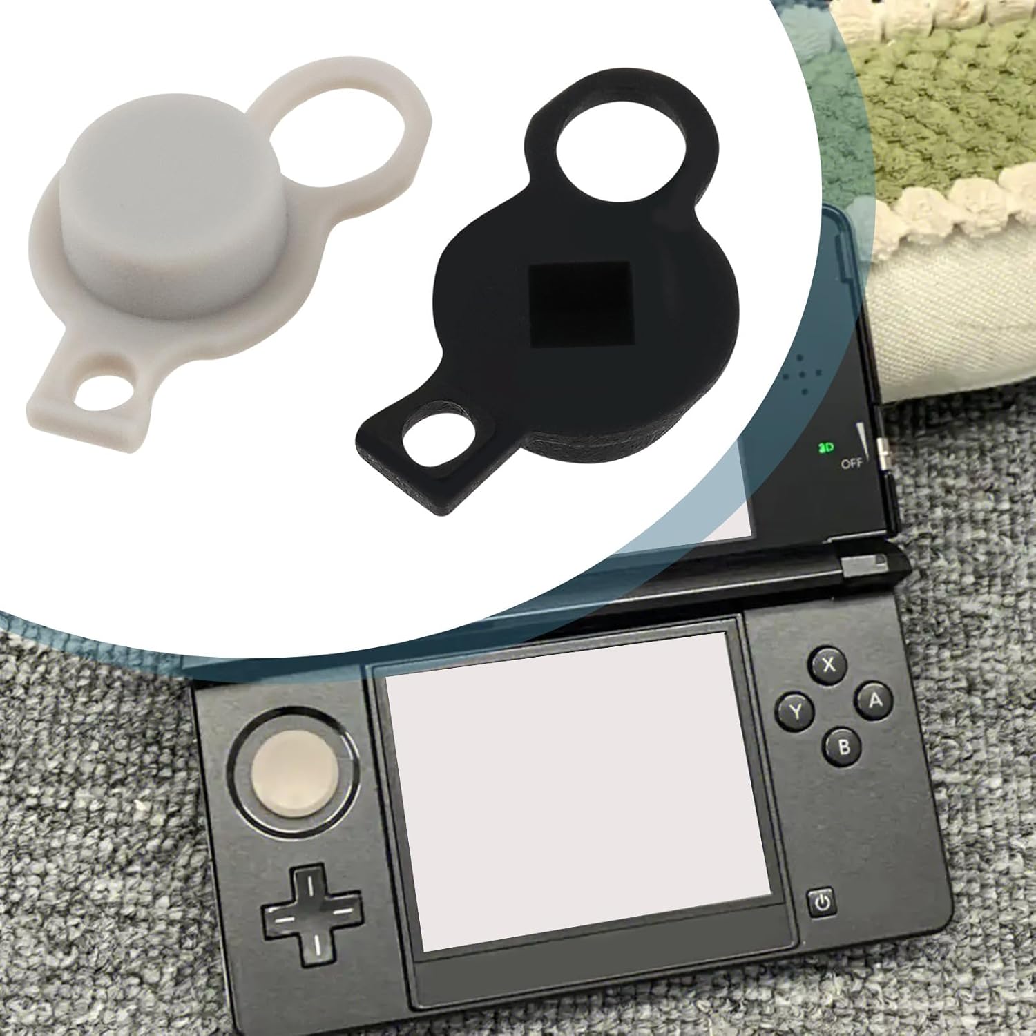 ECSiNG 6 Pieces C-Stick C Key Cap Replacement for Circular Pad Button Compatible with Nintendo 3DS XL 2DS XL in 5 Colors