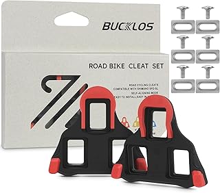 BUCKLOS BUCKLOS SPD-SL Pedals PD-R8000 Road Bike Pedals - Bicycle Clipless Titanium Sealed Bearing Nylon/Aluminium Ultegra Clip Pedals Compitable with Shimano SPD-SL Cleats for Indoor Cycling (9/16")