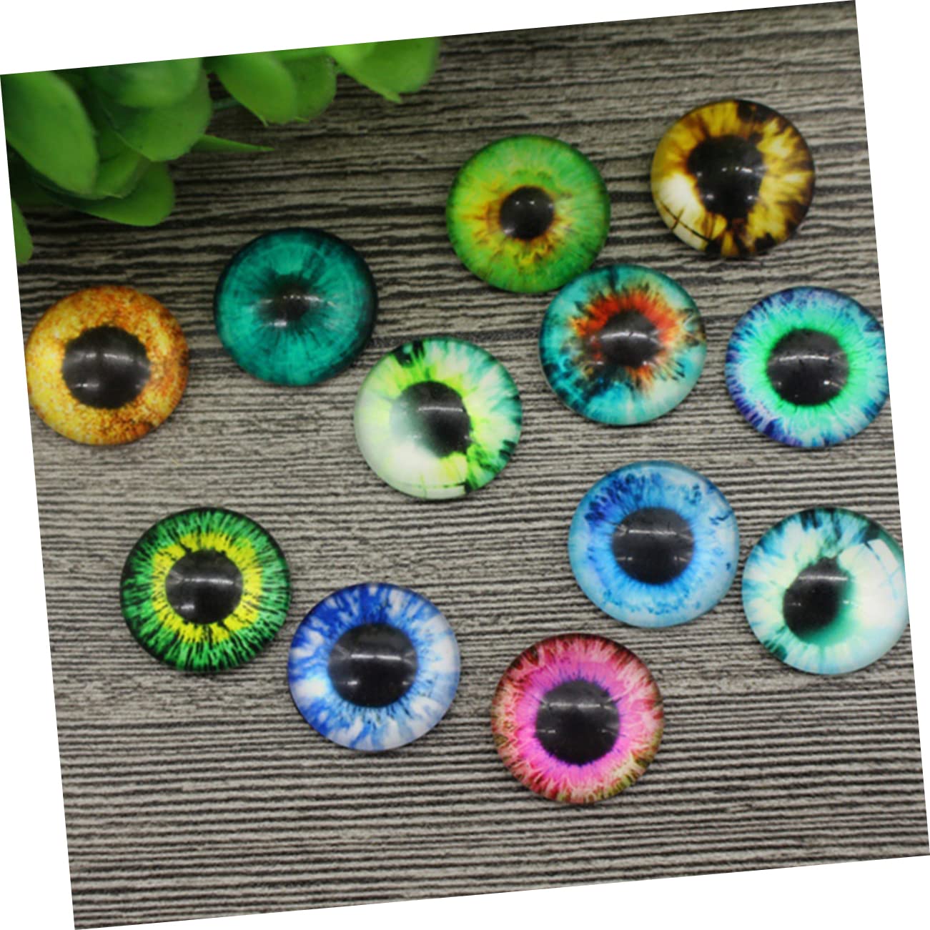 jojofuny 100 Piezas Dyy Pegatina Ojos Dyy Accesorios De Juguetes DIY Manualidades Globos Oculares Ojos De Dragon Dyy Ojos De Animales Falsos Ojos Falsos Dyy Muñeca Ojos Vidrio