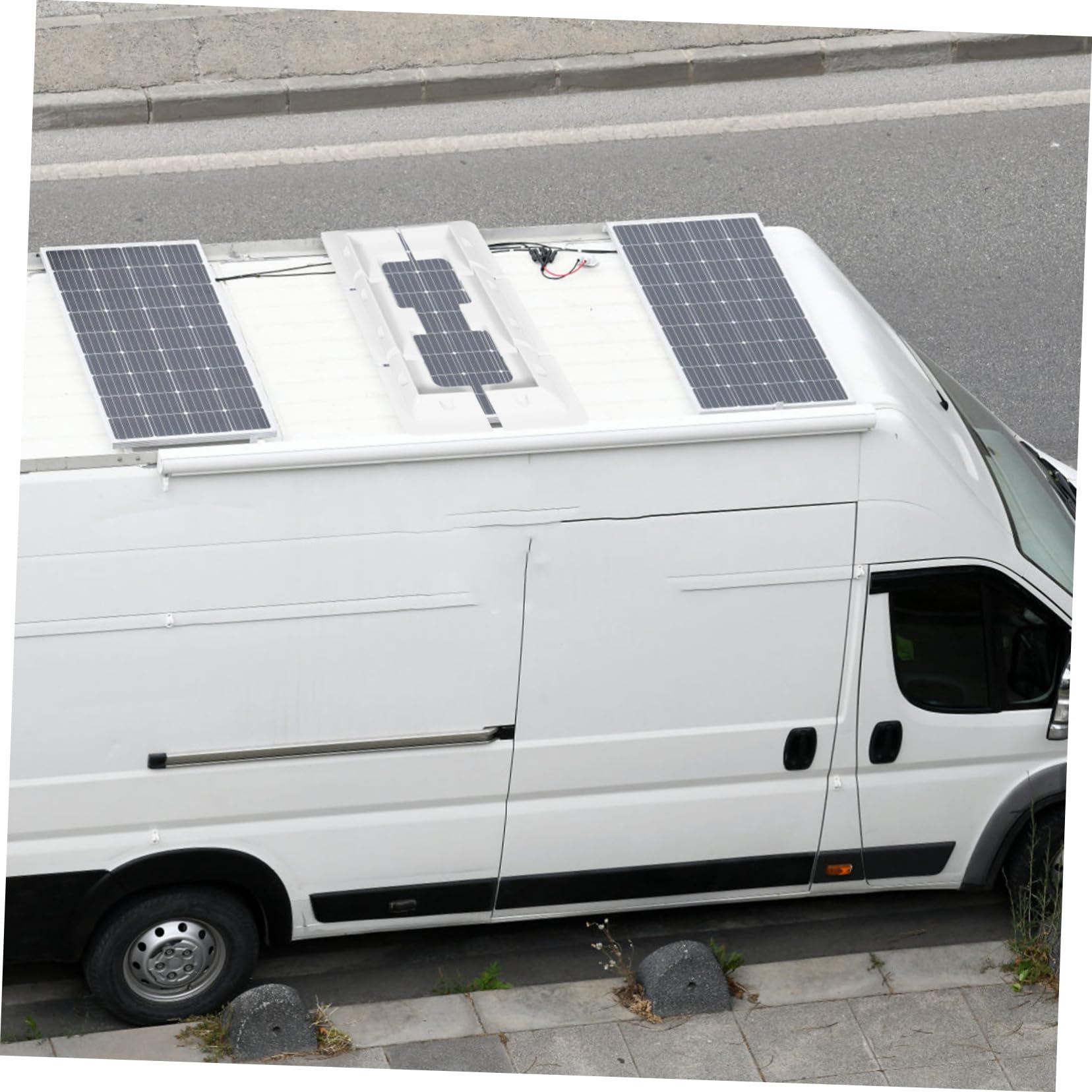 Kit di Staffe per Pannello Solare Regolabile in Abs Bianco, Installazione Facile per Barche e Uso Esterno