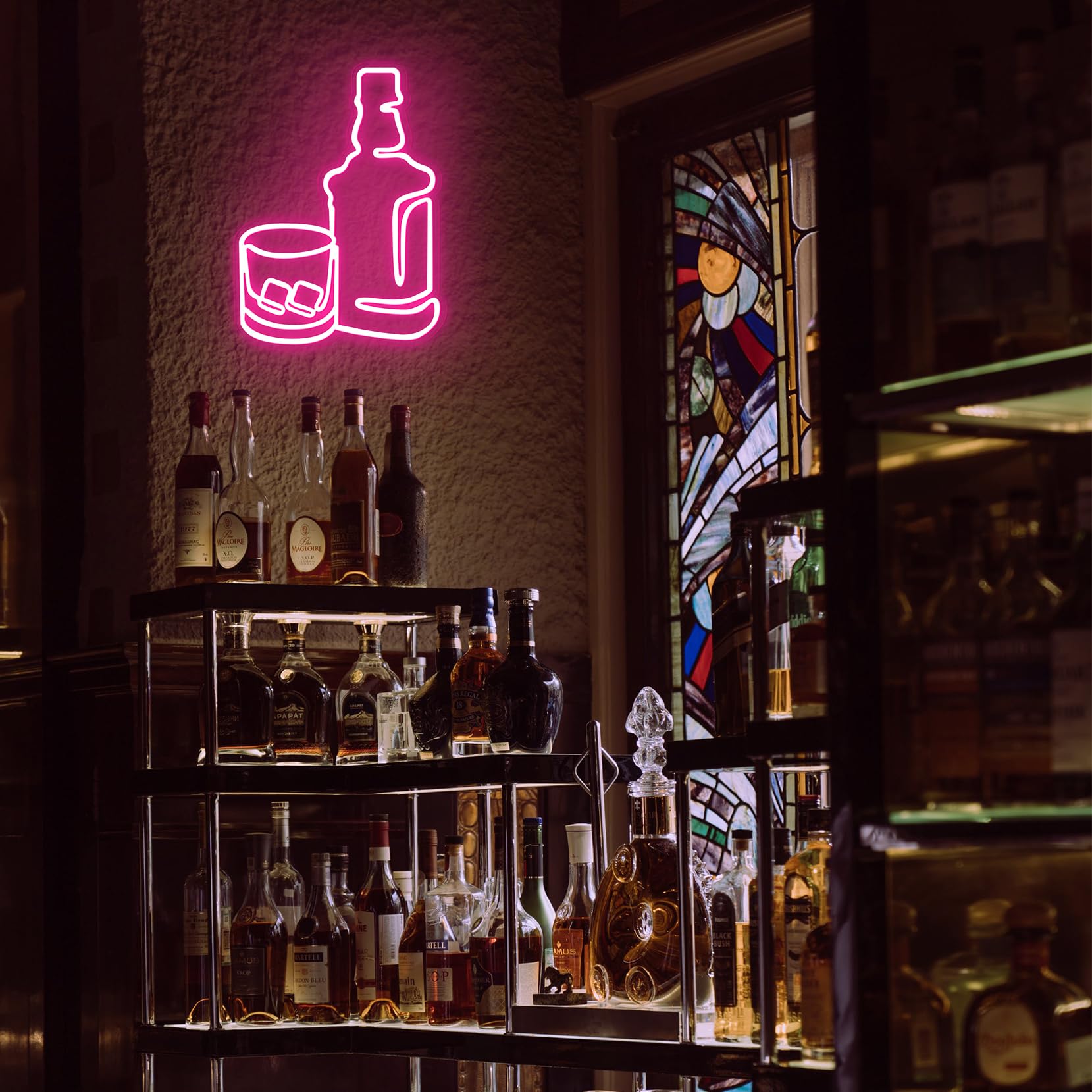 Scotch Whisky Neon Sign For Johnnie Walker In Bar Pub