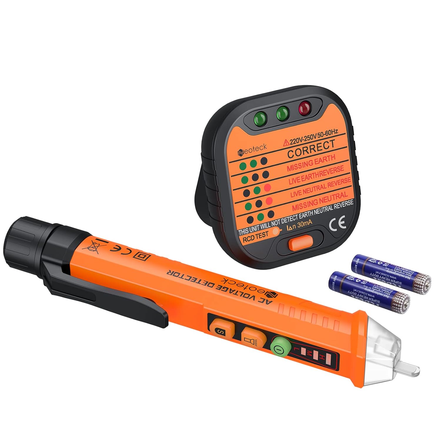 Neoteck Electrical Socket Voltage Tester Pen Kit Included NonContact