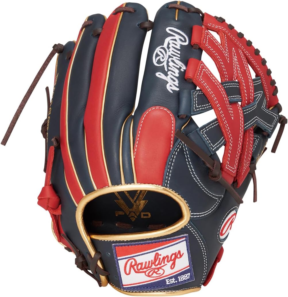 Rawlings Baseball Glove Soft Hyper TECH Color SYNC All-Around GR6HTCN65 Navy/Scarlet 11.75 inch *Left Throw