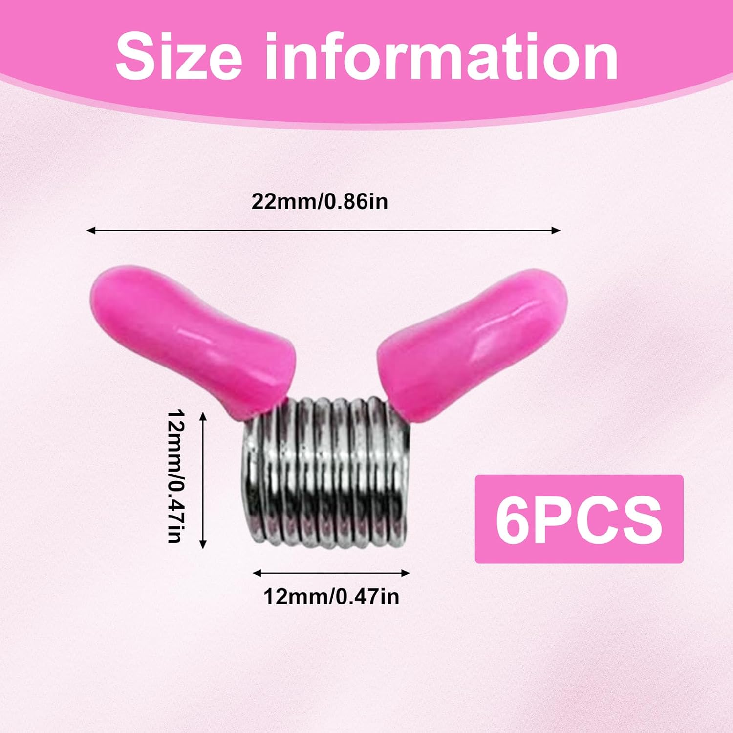 6-Piece Bead Stoppers with Red Handles, Pink Jewelry Making Tools for Bead Line Ends to Prevent Beads from Falling thumbnail