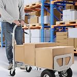 Aluminum Hand Truck, 2-in-1 Convertible Folding Dolly, 770 lbs Capacity, 55.9 x 19.7 x 44.9 Inch Heavy Duty Cart, Lightweight Yet Strong Material, Ideal for Moving and Transport