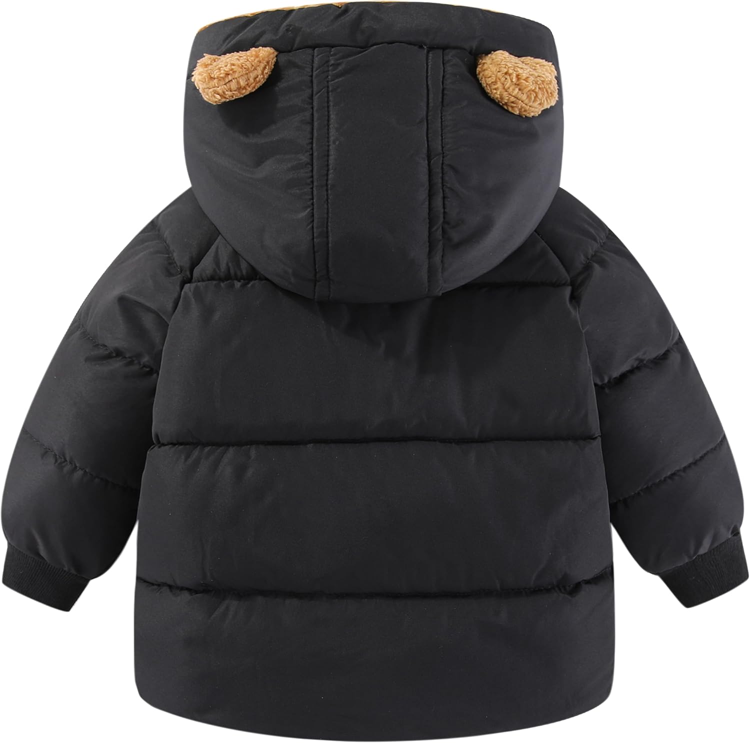 AIWUHE Toddler Winter Coat Boys Girls Down Jacket Hooded Fleece Warm Outwear 3D Ear Padded Puffer Jacket With Pockets 1-6Y - Image 3