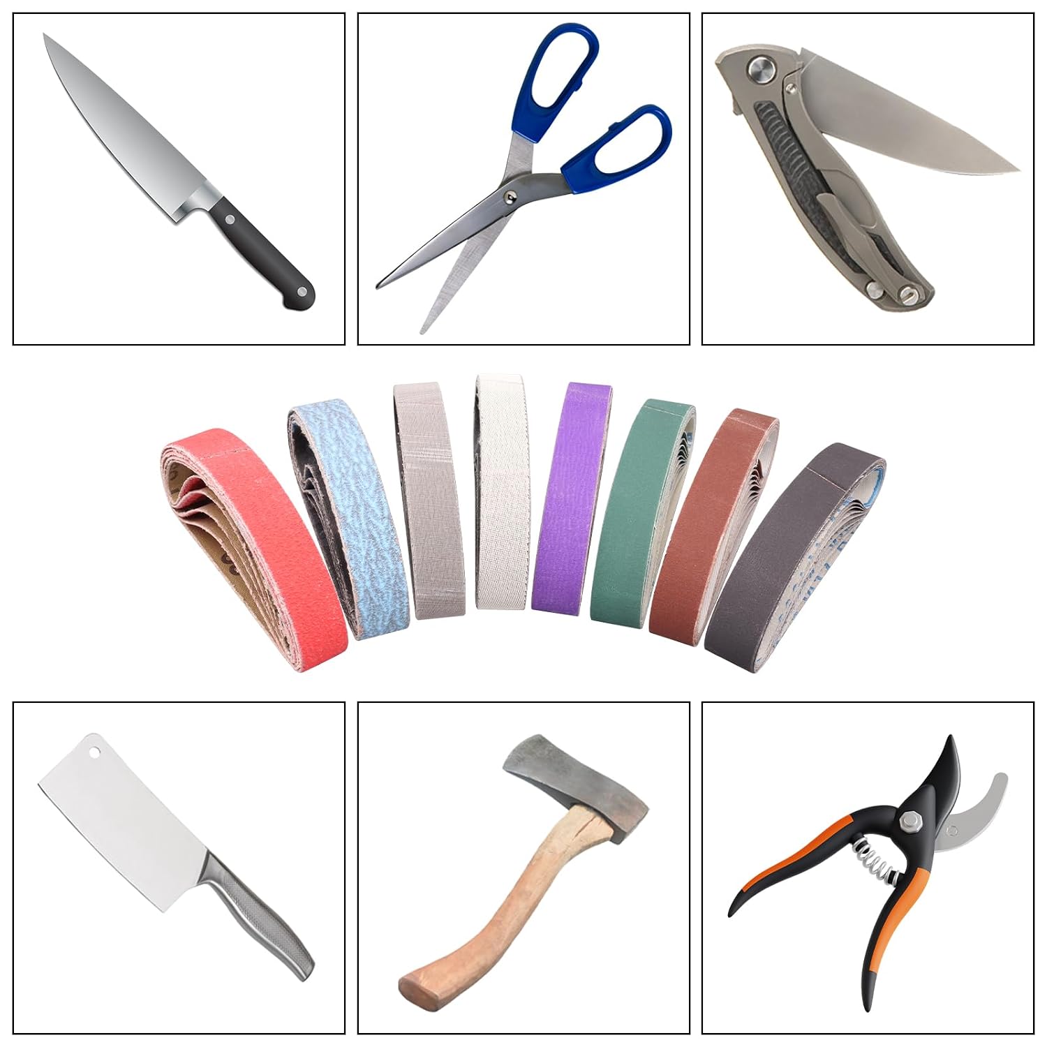 70 Pack 3/4 x 12 Inch Replacement Knife Sharpener Sanding Belts