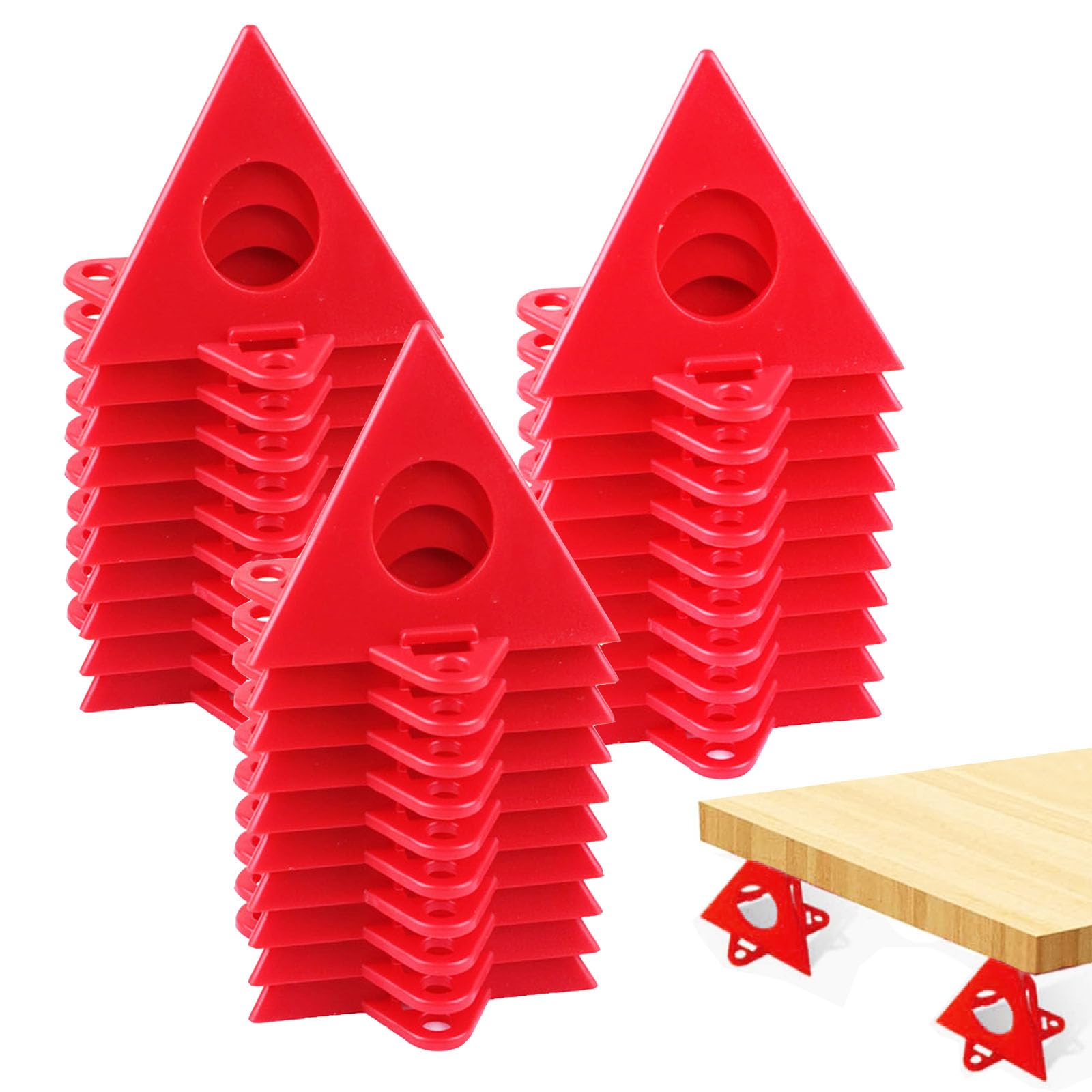 Supporti a Piramide 30 Pezzi Plastica Rosso per Verniciatura, Mini Cono Stand Set Artigianato