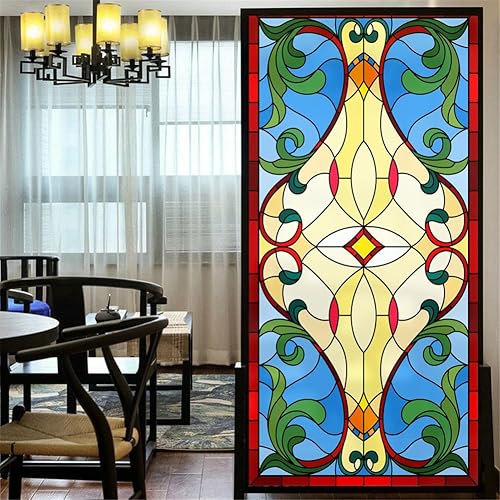 Miniatura 12 de Lámina decorativa para ventana, privacidad, pintura de bosque, adhesivos estáticos para ventanas, sin pegamento, cubiertas esmeriladas para ventanas