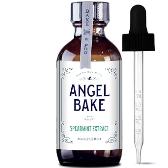Angel Bake Pure Spearmint Extract, Concentrated Flavoring, 2 Fluid Ounces, Gluten-Free, Vegan, Keto-Friendly, Kosher Certified