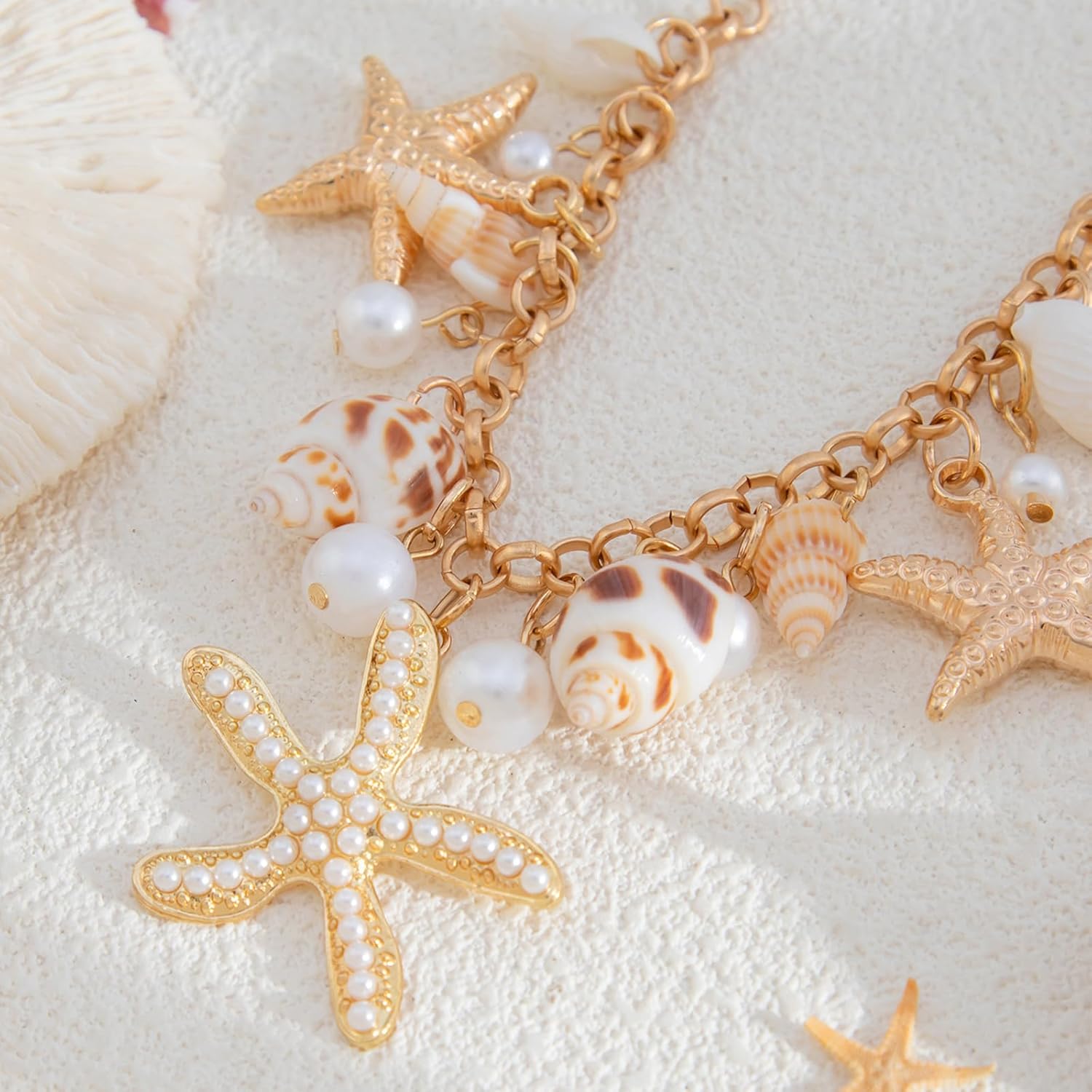 Shell Starfish Bracelet for Women Hawaiian Beach Bracelets for Women Pearl Conch Seashell Charm Summer Vacation Jewelry - Image 7