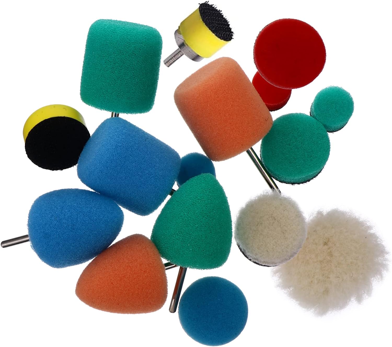 Amazon.co.jp SEWOART 16pcs Polishing Sponge Drill Wax Pad Car Wax Kit Car Buffer Polisher Kit