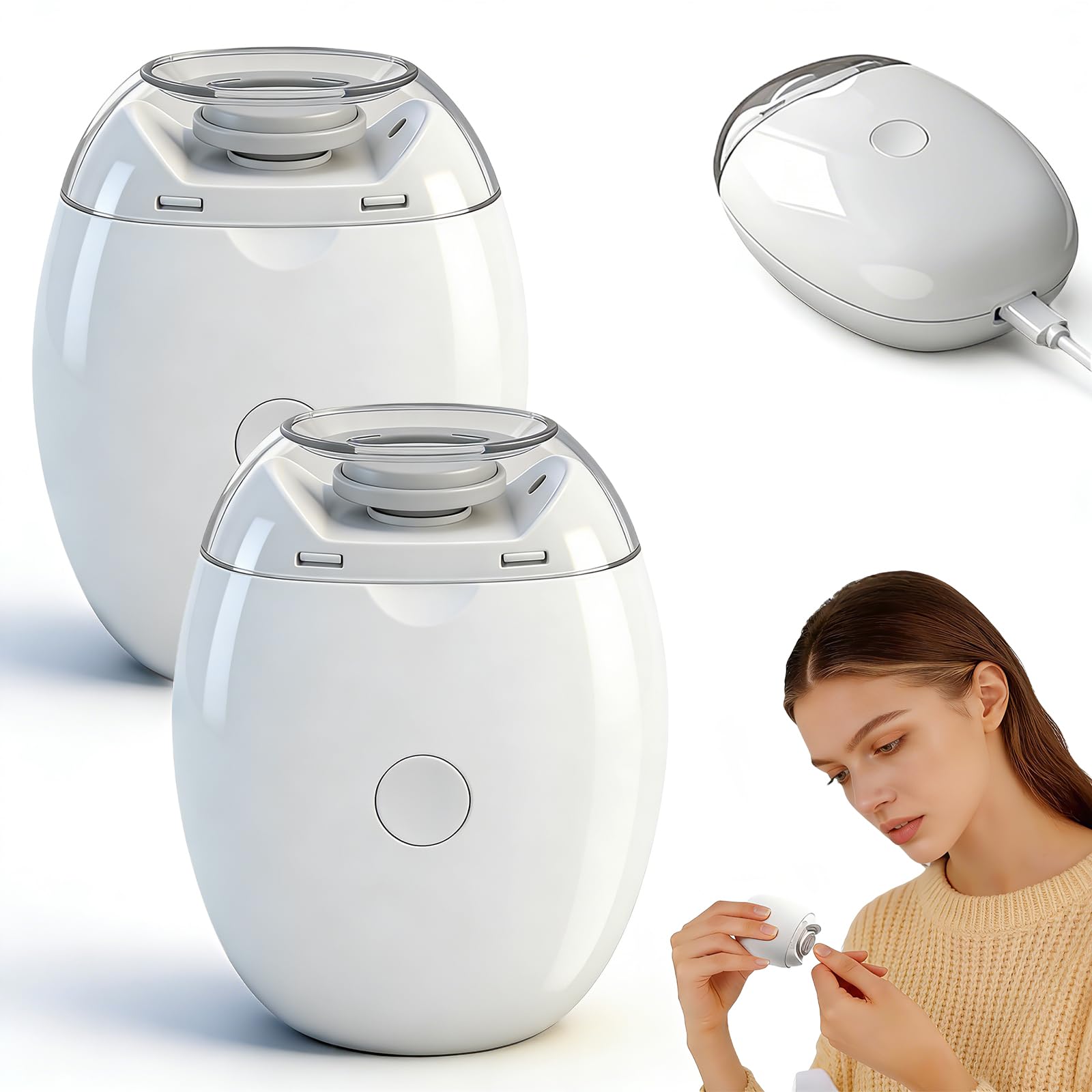 Photo 1 of 2 pcs Electric Automatic Nail Clipper & Trimmer, 2026 New 3-in-1 Automatics Electric NailClipper, Whole Family USB Rechargeable,Automatic Nail Clippers for Seniors for Toes and Hands