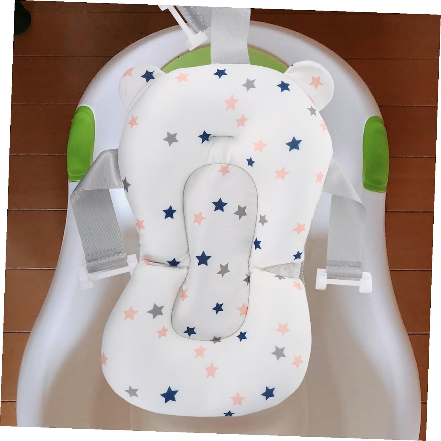 Shower Floating Pad Bath Seat Support with Non Slip Soft Sponge Cushion for Newborns Head Neck Back Support Cradle Mat Quick Drying and Easy to Install Bathing Accessory