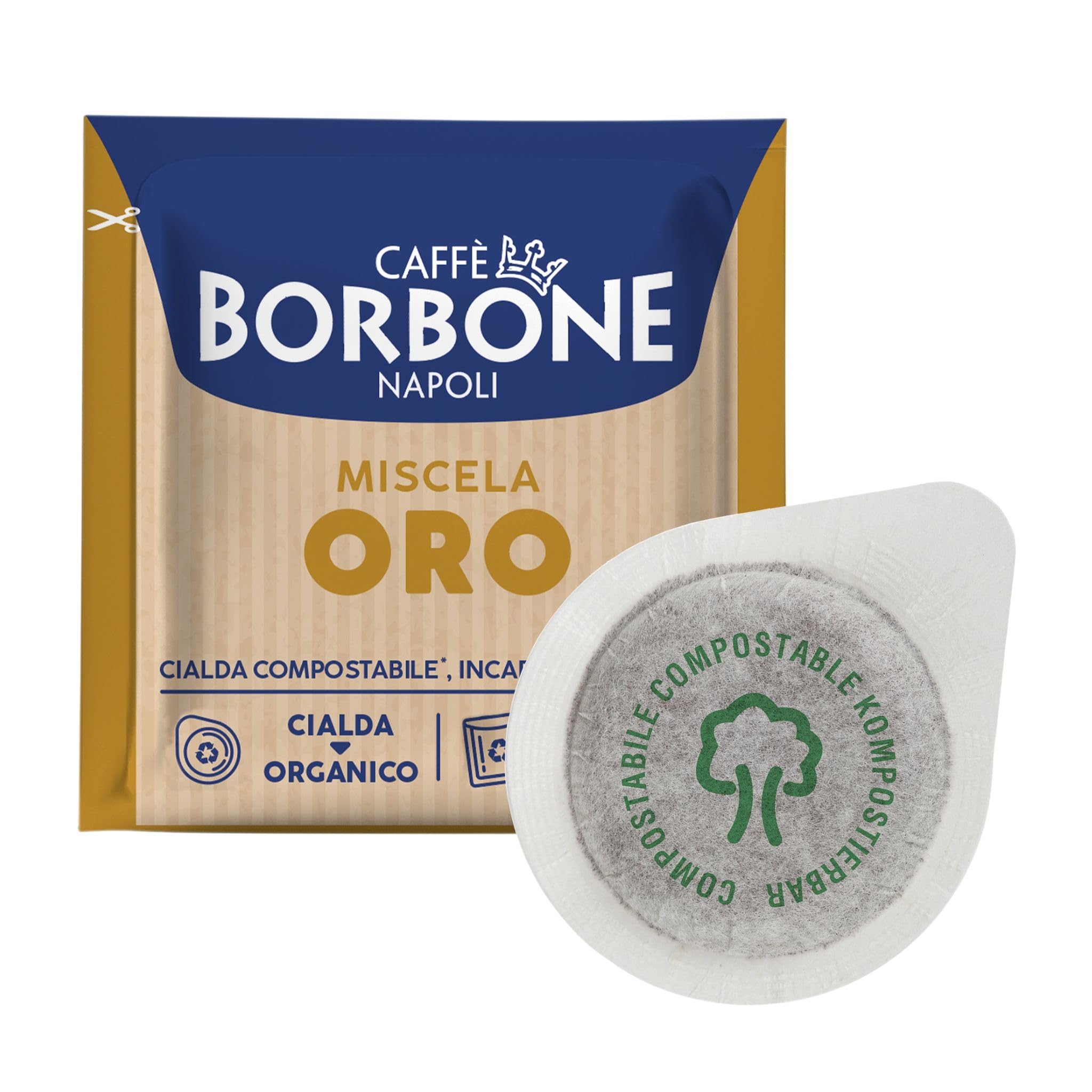 cialde carta 44 mm caffè Borbone miscela oro pz. 50 100 200 300 400 500 (200)
