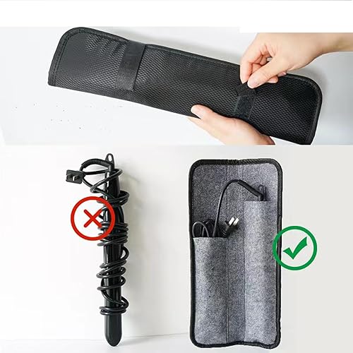 Miniatura 2 de Estuche de viaje de hierro plano, bolsa de viaje, funda de hierro plano, alfombrilla de fieltro profesional, cubierta de rizador de pelo, funda para