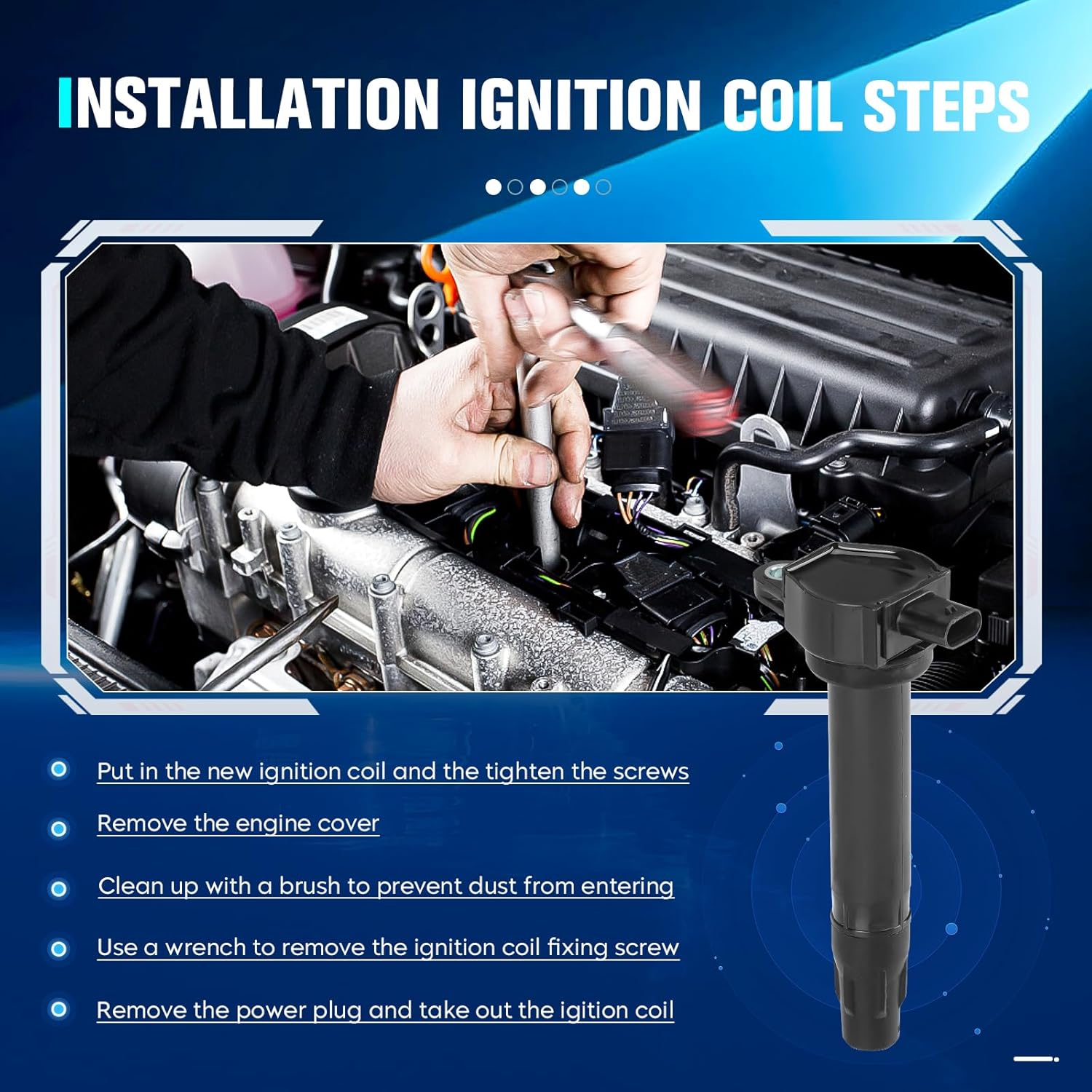 Set of 4 Ignition Coil and 4 Iridium Spark Plug Compatible with Chrysler Dodge Jeep Caliber Journey Patriot Compass Replacement for UF557 C1587