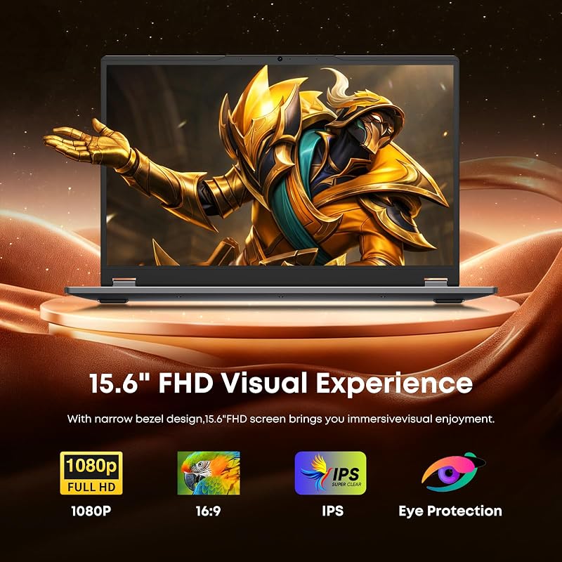 15.6" Laptop Computer 2-in-1 AMD Ryzen 7430U (Beat i7-1355U) Win11 Pro, MS Office 365 Traditional Laptops 16GB 512GB SSD Backlit Keyboard Full HD IPS Display 1MP Camera Type-C BT 5.0 HDMI image 3