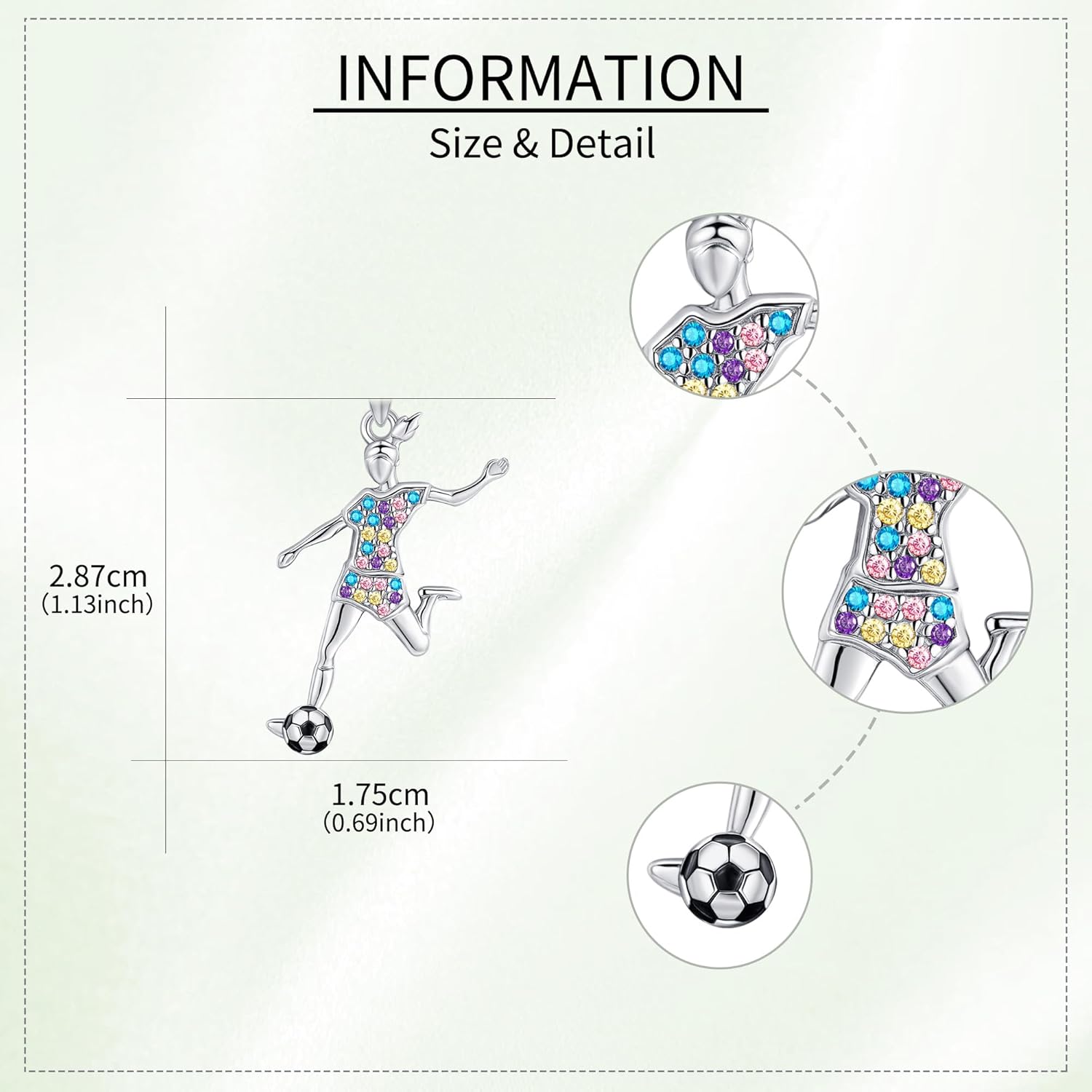 Soccer Necklace Sterling Silver Soccer Ball Pendant Necklaces Jewelry Gifts For Women Sports Lovers - Image 4