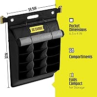 Vista 2 de DC Cargo Mall Soporte para herramientas E Track (19" x 33") Organizador colgante con gran capacidad Accesorios compactos E Track para remolques