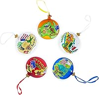 Vista 6 de Pirámide maya, bola de cristal de México, adorno navideño de 3.25 pulgadas