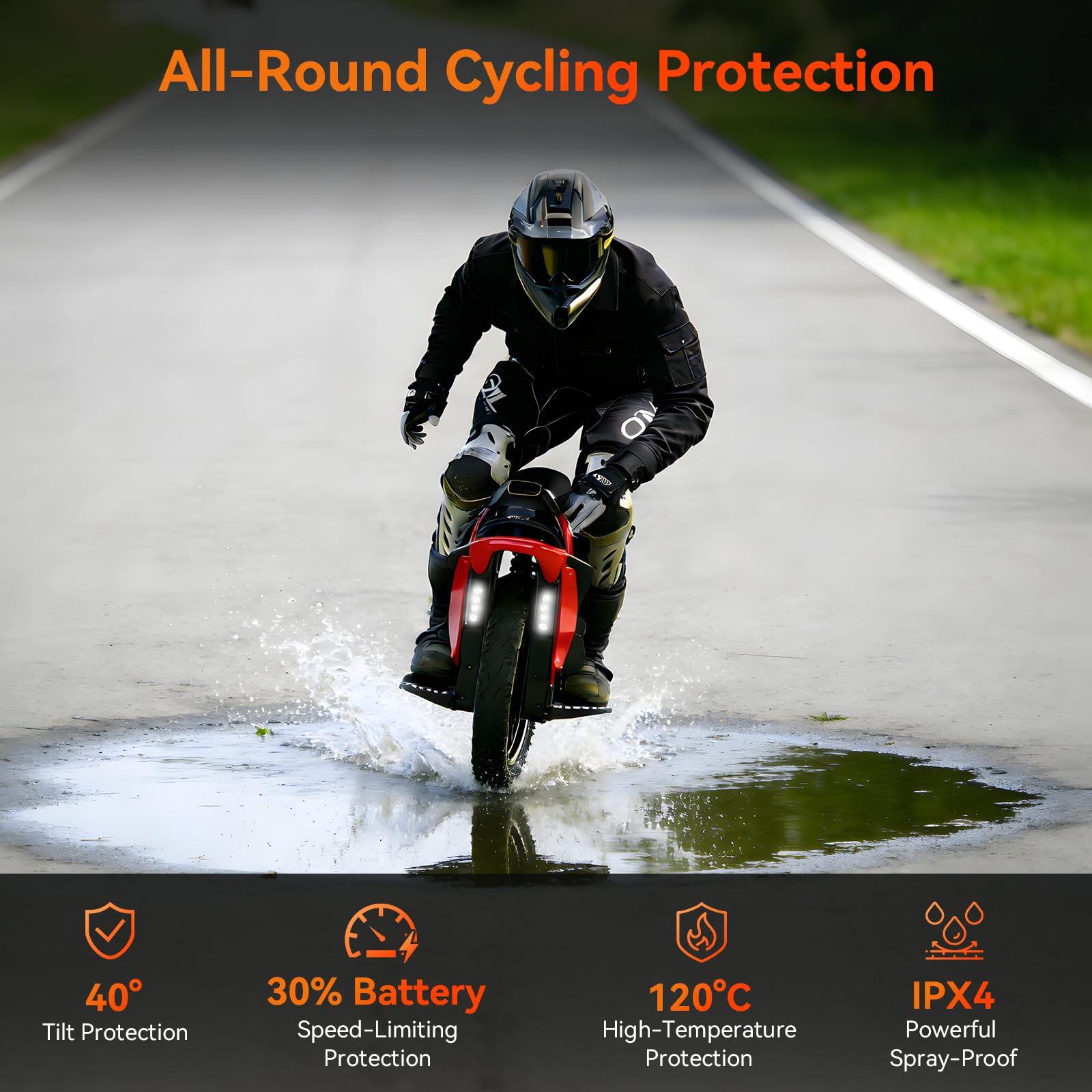 KINGSONG Elektrisch Einrad S22 Pro + 2220Wh, Motor 4000W, Reichweite bis zu 200 km, Begrenzte Geschwindigkeit 25km/h, Reifen 20", Bluetooth, Anwendung mobil, LED-Beleuchtung