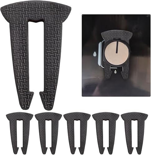 Silicone Gas Stove Knob Safety Covers, Black, 6 Pack, Non-Slip with Anti-Fall Hook Design, Child and Pet Proof Burner Protectors