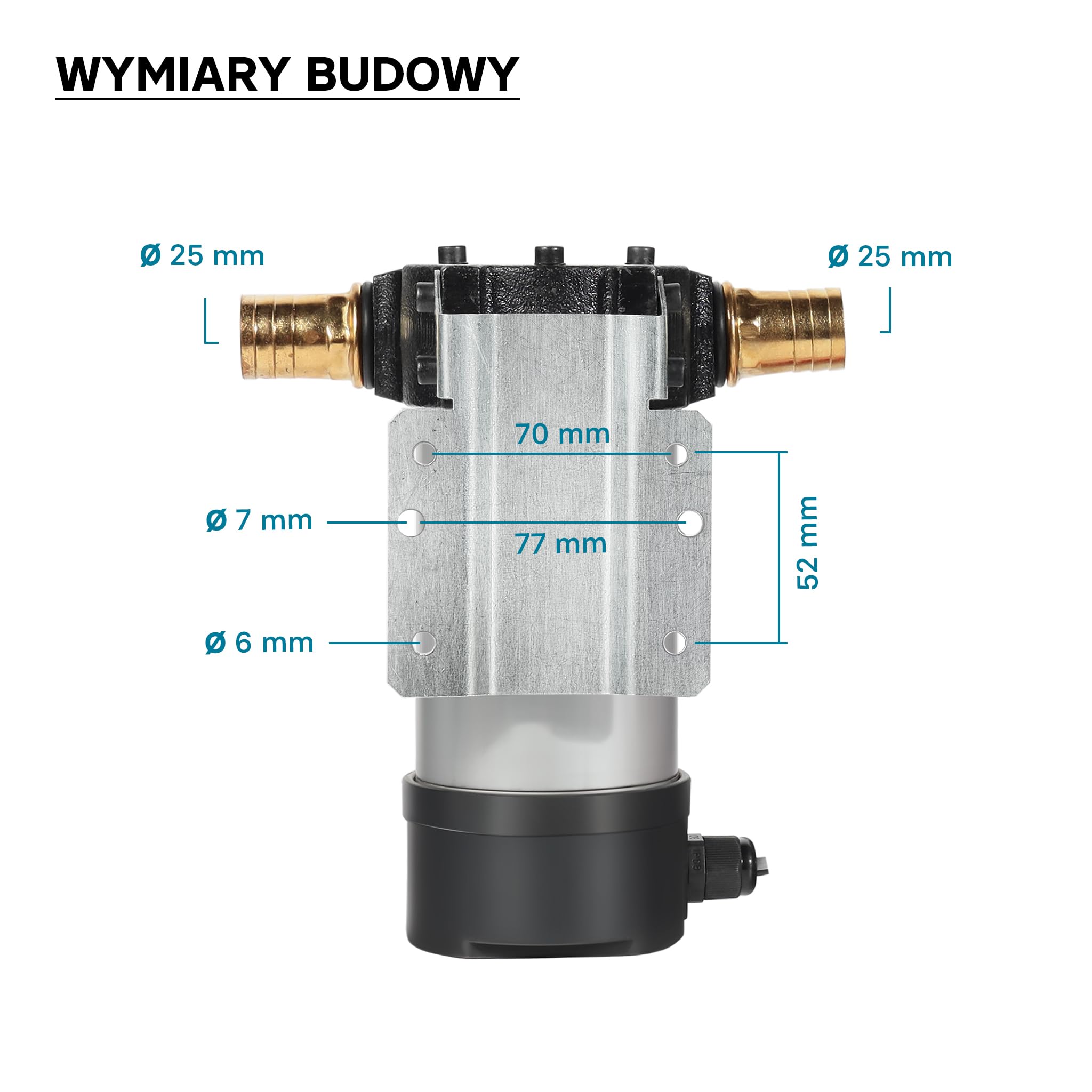 Wiltec Pompa do oleju napędowego, opałowego 150 W 40 l/min, przenośna z zaciskami krokodylkami do akumulatora