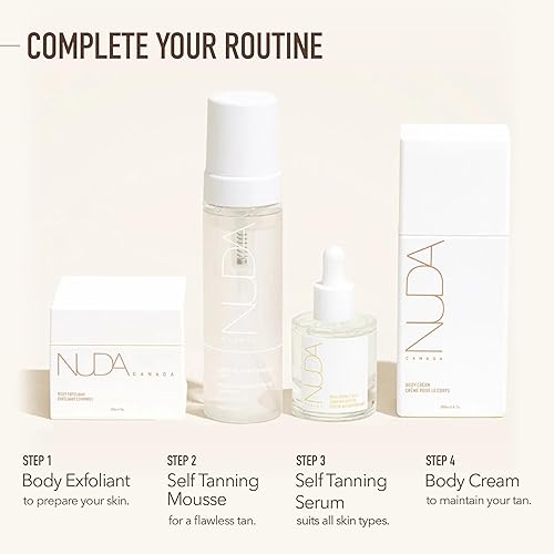 Miniatura 7 de Nuda Cloudserum - Suero hialurónico autobronceador, secado rápido, bronceado gradual sin rayas, infundido con ácido hialurónico, té blanco y aloe