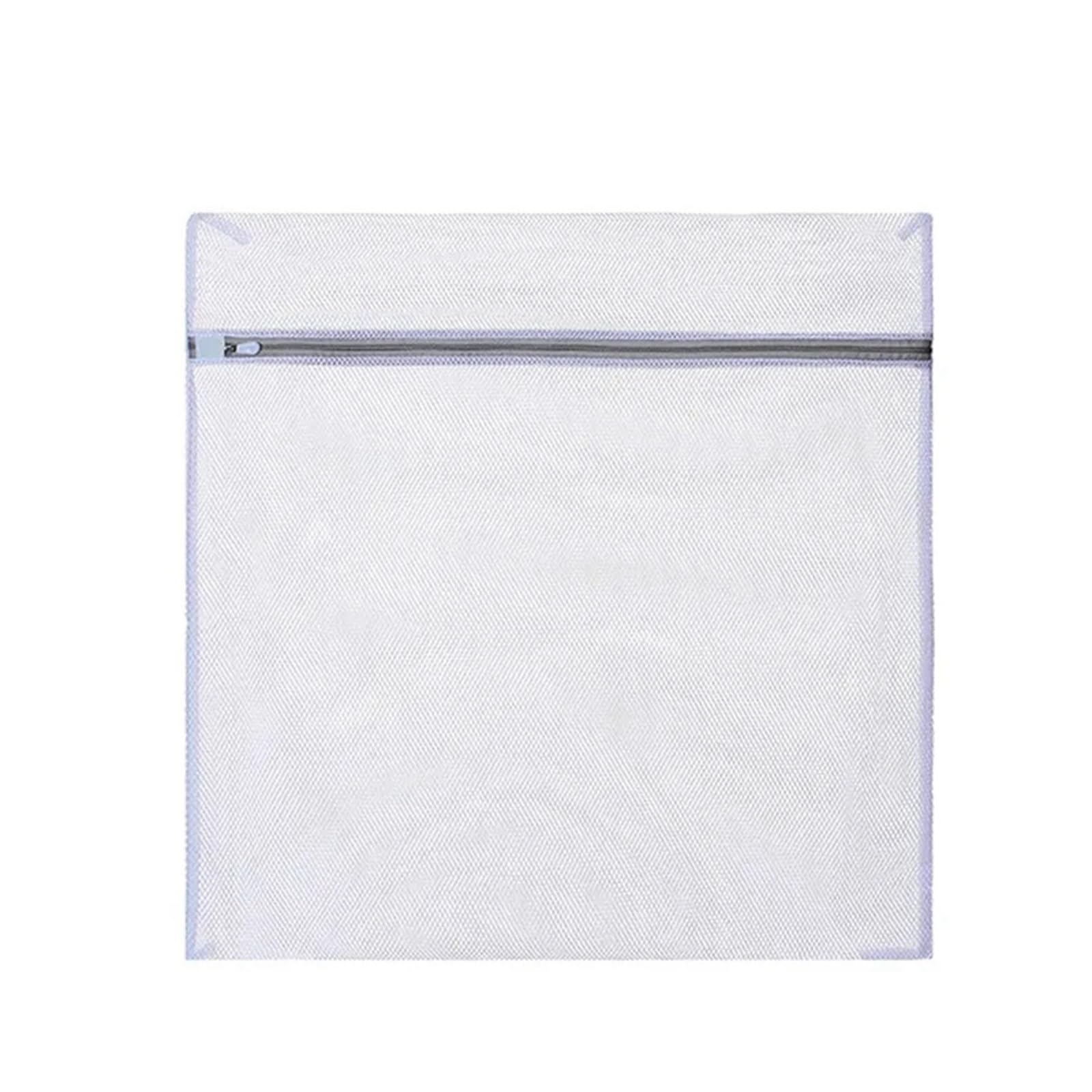 White Large Washing Laundry Bag Mesh Organizer Net Dirty Bra Socks Underwear Shoe Storag Wash Machine Cover Clothes(Fine net 60x60cm)