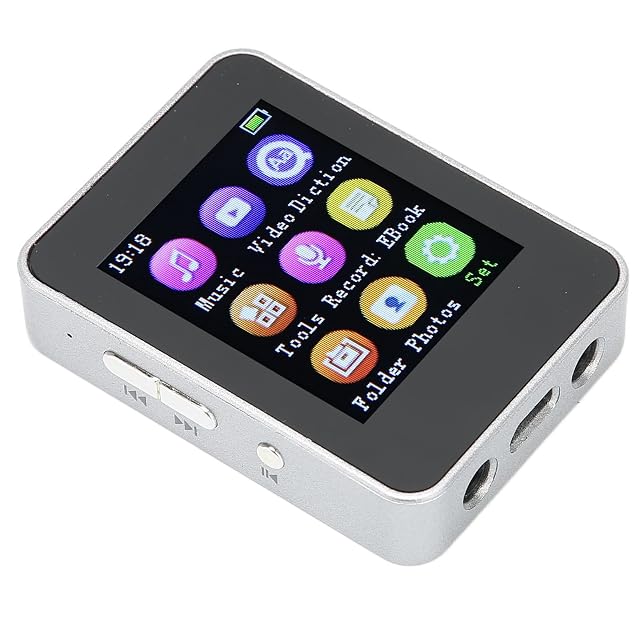 aqxreight T7 MP4 Player 8inch Large Screen Music Player with FM Radio Recording Function for Walking RunningBlack 8GB