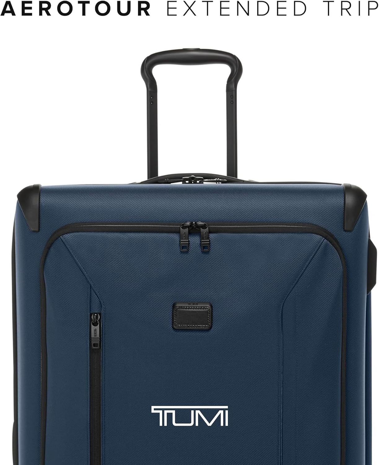 TUMI - Aerotour 4 Wheel Expandable Luggage - Men's and Women's Lightweight Business and Leisure Travel Suitcase - 31" X-Large Front Pocket Expandable Checked, Navy