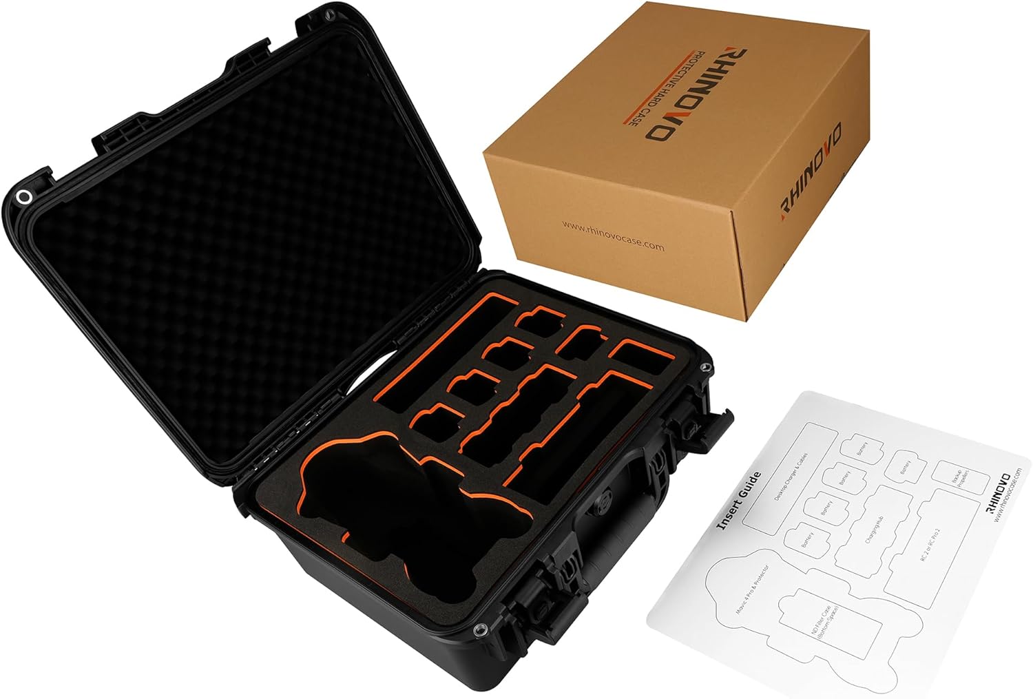 Waterproof Hard Case for DJI Mavic 4 Creator Combo, IP67 Shockproof Protective Carrying Case with Precision-Cut Foam, Anti-Fingerprint EVA Surface and High-Density Foam Base