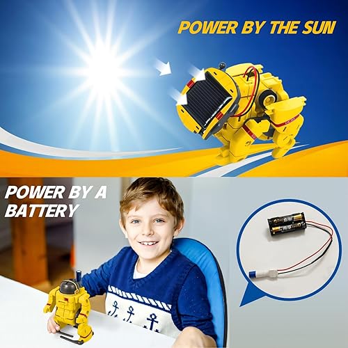 Miniatura 6 de Kit de construcción de robot solar 6 en 1 para niños de 8 a 13 años, juguetes robóticos educativos para niños, kits de ciencia, juguetes STEM,