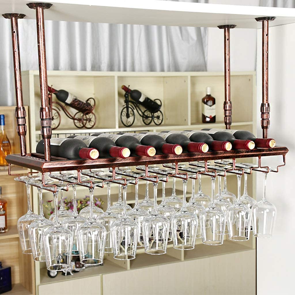 Casier à vin de plafond en métal FL support de verres suspendu premium