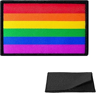 Nanafast LGBTQ Rainbow Pride Patch for Gay Lesbian Trans Pansexual Bisexual Nonbinary Asexual LGBT Flag Patches Pride Accessories for Backpack, Hat, Jacket-Rainbow 1pc
